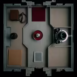 a photo with camera sitting inside a case