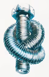 a close up of the spiral of a hose