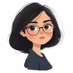 an avatar of a woman with glasses