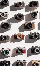 several cameras that are placed side by side