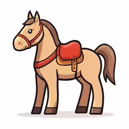 the pony is a small toy animal, and it is standing with its mouth open