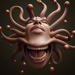 an artistic photograph of an octopus head