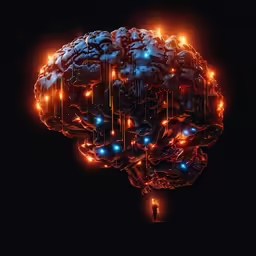 an animated image of a glowing brain