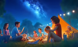 some people are sitting on the grass with their phones