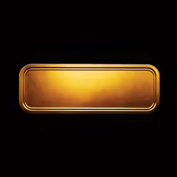 an illuminated gold sign that is on a black wall