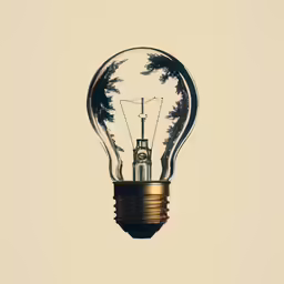 a light bulb that is shaped like a tree