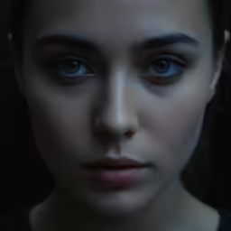 a close up of a woman with eye makeup