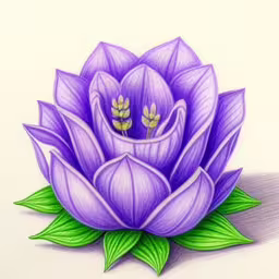 an image of purple flower on a white paper