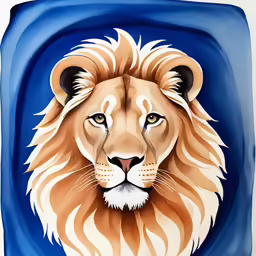 an artistic picture of a lion with an intense look