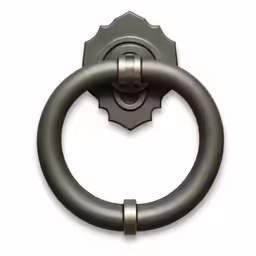 a door knock that has an image of a ring in it