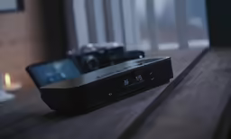 the camera has been placed on the table