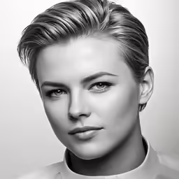 an attractive woman posing for a black and white photo