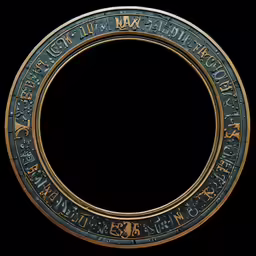 an old time gold and silver metal circular object