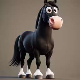 a horse with big eyes is posed for the camera