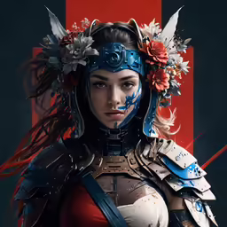 a woman dressed as a woman with horns