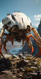 a strange robot is made to look like an animal