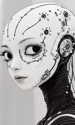 a woman is in a futuristic head dress