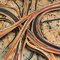 multiple roads going from different directions into each other