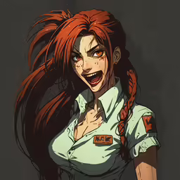 the animated girl has been drawn in this style of drawing