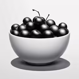 black and white image of apples in a bowl