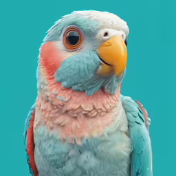 a parrot with an orange crown stands with its beak up