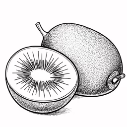a kiwi cut in half and sitting next to each other