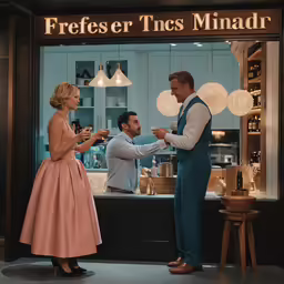 a woman and man holding wine glasses in front of a window