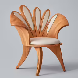 the design and wood is shown as an arm chair