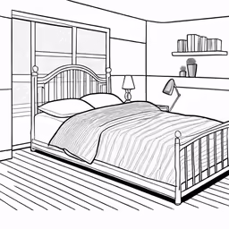 a bed sitting on top of a hard wood floor