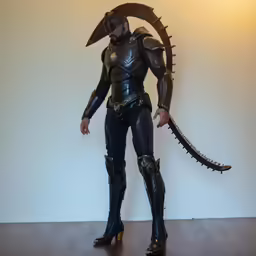 a person dressed as a demon with some spikes