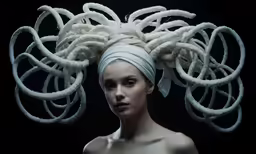 there is a woman wearing a head scarf in the photo