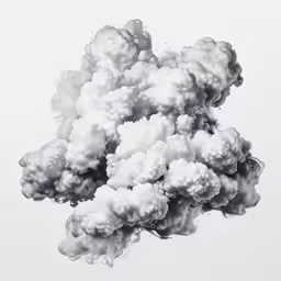 a huge cloud of smoke flying in the air
