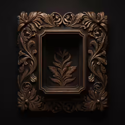 a beautiful frame with a beautiful design in the center