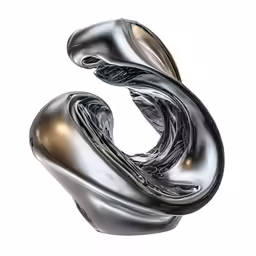the sculpture has wavy waves in it