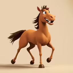 a cartoon horse on a white background