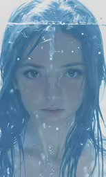 a woman looks at the camera with eyes wide open