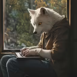 a person that is wearing a costume while sitting on a window ledge