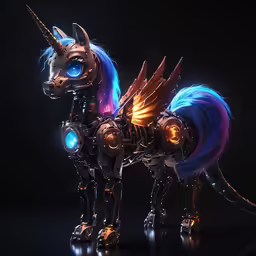 a robotic toy made up of some kind of metal