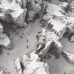 the terrain is covered in white snow and has some kind of trees stump