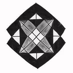 a black and white drawing of an intricate design