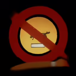 an image of the silhouette of a hand holding up a no cell phone sign