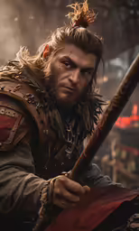 a man with an axe in his hand