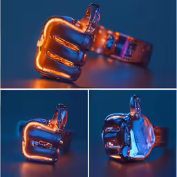 a couple of different images of a cell phone in a light