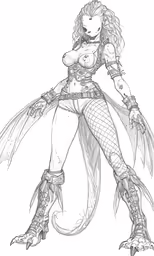 a very sexy woman drawn by a very slender woman