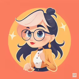 an old fashioned cartoon character with a blue hair
