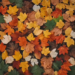 a lot of leafs that are on the ground