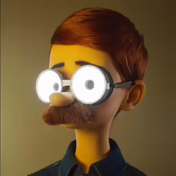 an image of a minion with large eyes and a moustache