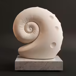 a sculpture with a shell shaped like it
