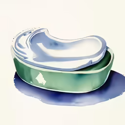 a close up of a bowl on a counter