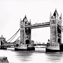 a bridge spanning over a large body of water